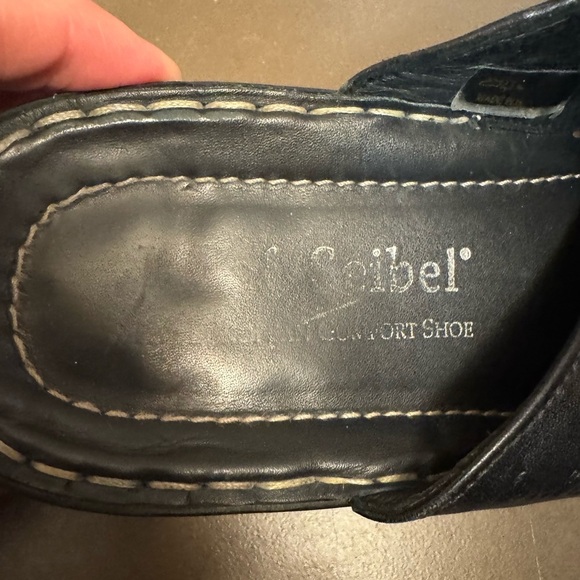 JOSEF SEIBEL Leather Slip On Clogs Mules
Comfort Shoes Women’s BLK SZ 41 US 9.5 - Picture 11 of 14